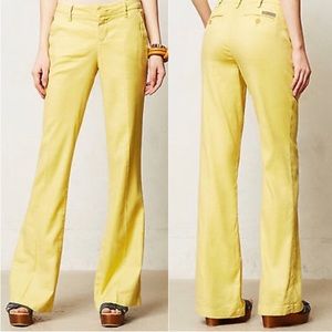 Anthropologie!  Level 99 yellow linen pants!